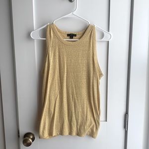 J. Crew Tie Back Yellow Tank (Size M)